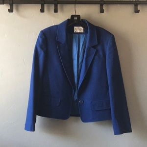 Royal blue Pendleton blazer